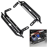 Hobbypark Metal Side Pedal Step Running Boards Foot-Plate for Traxxas TRX4 TRX-4 1/10 RC Crawler Body Shell Accessories (Black)