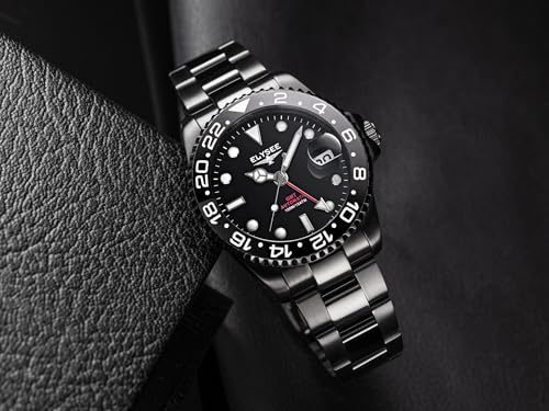 Elysee GMT Automatic 10 ATM montre en acier de haute précision
