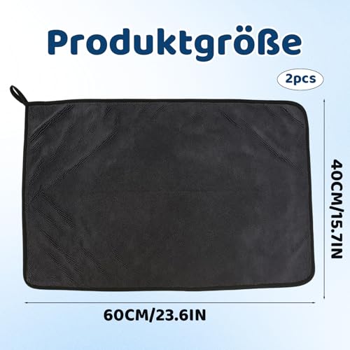RxaGtn Ultra-Wipes Trockentuch, Microfaser Trockentuch für Dusche, Auto und Camping, Stark Saugfähig, 2 Stück 40x60 cm