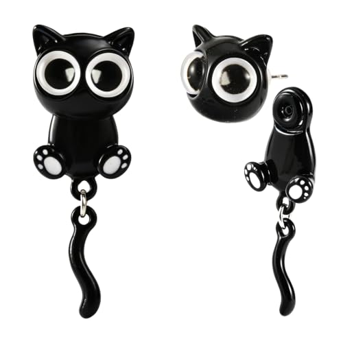 Black Cat Earrings Cat Paw Stud Earrings Halloween Christmas Jewelry