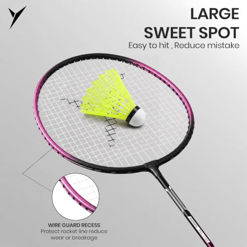 Image of Jaspo Proxcel-1102 Badminton Kit | Lightweight Metal Badminton Rackets with Shuttlecocks | Balanced Frame | Comfortable Grip for Powerful Smashes | Ideal for Beginners, Kids & Teens