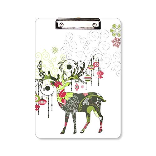 Planchette à pince avec motif flocon de neige et lanterne - Format A4