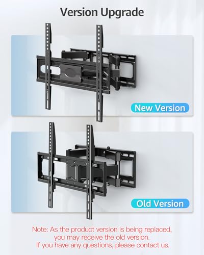 MOUNTUP TV Wall Mount for 26-65 Inch Flat Curved LED LCD Screen TVs Full Motion TV Mount, Tilt Swivel Extension Wall Mount TV Bracket with Dual Articulating Arms, Max VESA 400x400mm, Holds up to 88lbs