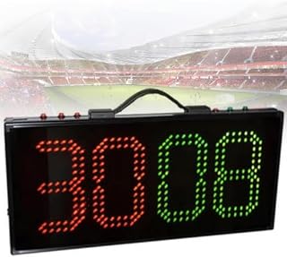 Double-Sided LED Referee Substitution Board - Auto Data Save, Ideal Match Equipment for Sports Competitions, Soccer, Football, Basketball, Clear Visibility