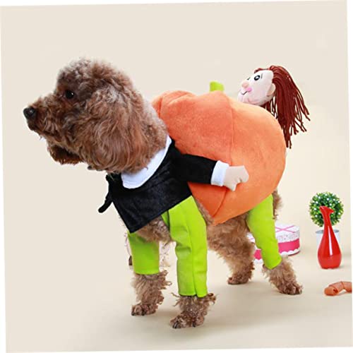 Disfraz de calabaza para perro pequeño Halloween miniatura 5