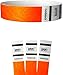 Goldistock Original Series - 3/4" Tyvek Wristbands Sunburst Neon Orange 200 Count - Event Identification Bands (Paper - Like Texture)