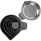 Mipcase 6pcs Stainless Steel Scale Weight Trays for Electronic Scales Stackable Kitchen Weighing Pans