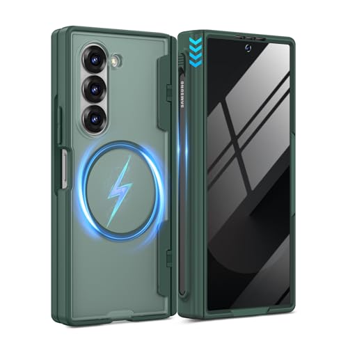 Coque Galaxy Z Fold 6 verte avec support S Pen et film écran intégré