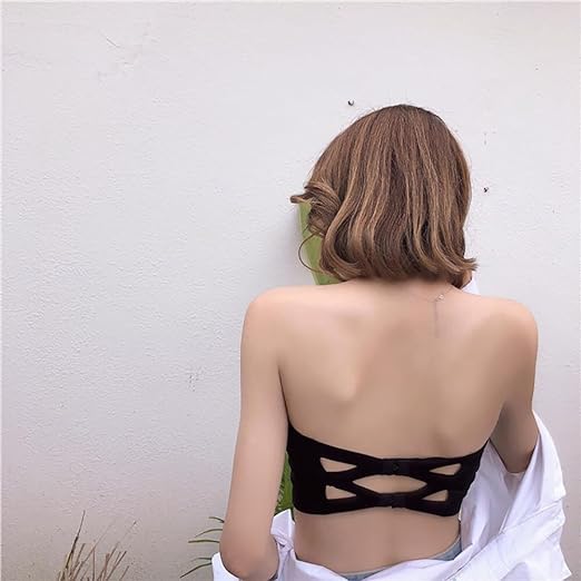 Nylon Blend Women Strapless Seamless Bra Bandeau Bra Catchbaby Breathable Tube Bra Relaxed Fit Top Padded Bra Bralette Wire Free (Pack Of 1, Free Size White) - Image 4