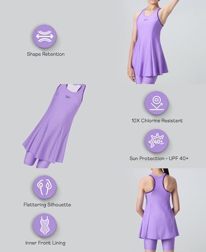 Image of Speedo Girl's Endurance 10 Racerback Swimdress with Boyleg