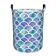 Watercolor Fish Scales Purple Green