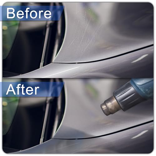 Image of Lypumso Clear Vinyl Wrap, Transparent Protective Self Adhesive Car Wrap Film Vinyl Without Bubble Clear Gloss Paint for DIY Car Moto Interior Exterior (TPU Clear, 1ft x 5ft)