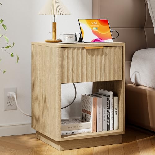FavourLife Fluted Nightstand