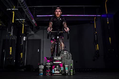 Muc Off Indoor Training Kit - Must-Have Essentials for Indoor Cycling and Fitness Training - Includes Equipment Cleaner and Chamois Cream,One Size