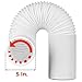 TURBRO Portable Air Conditioner Universal Exhaust Hose - 5 Inch Diameter, 78 Inch Length, Anti-Clockwise Thread