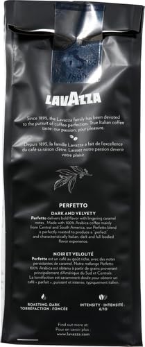 Image of Lavazza Perfetto Ground Coffee Blend, Dark Roast, 100% Arabica, Full-bodied, 12 oz - Packaging May Vary (Pack of 4)