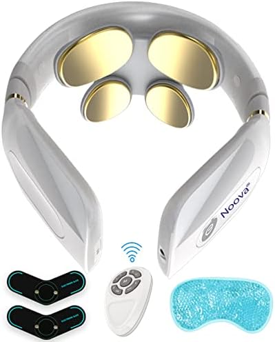 Neck Massager with Heat, Neck Pain Relief, Electric Heated Neck Massage Therapy for Relaxation, Cordless Portable Neck and Shoulder Relaxer Massagers, Full Body Deep Tissue Massager for Women and Men