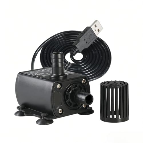 Pompe à eau sans balais ultra-silencieuse USB DC5V submersible IP68 pour fontaine et aquarium en circulation Débit 250L H