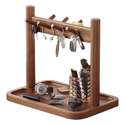 Riadyet Wooden Jewelry Organizer Stand β Sturdy Jewelry Holder Tower for Necklaces, Earrings & Bracelets β Multi-Functional Jewelry Display Rack