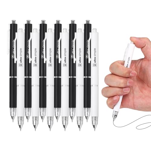 Bolígrafos gel PATIKIL 0.5mm pack 10 retractiles negro