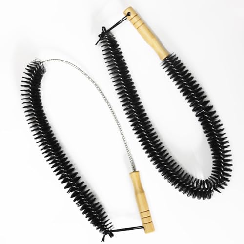 Dryer Vent Cleaner Kit Brush Set, Refrigerator Coil Cleaning Brush with Long Flexible Lint Brush Tool for Dryer Duct, HVAC, Air Vent Cleaning & AC Condenser Dryer Maintenance