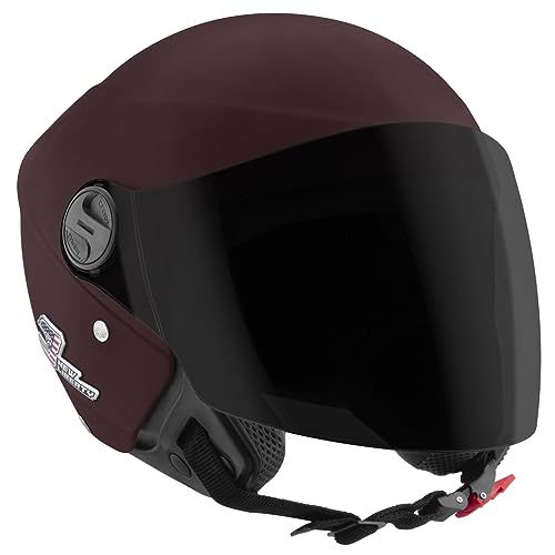 Capacete New Liberty Three Elite 60 Candy Red Viseira Fume Vermelho