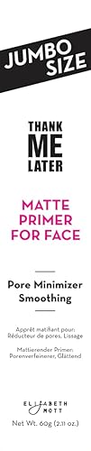 Vista 15 de Elizabeth Mott Thank Me Later Imprimir para Cara y Ojos – Base de Maquillaje Mate de Larga Duración, Minimizador de Poros, Control de Grasa