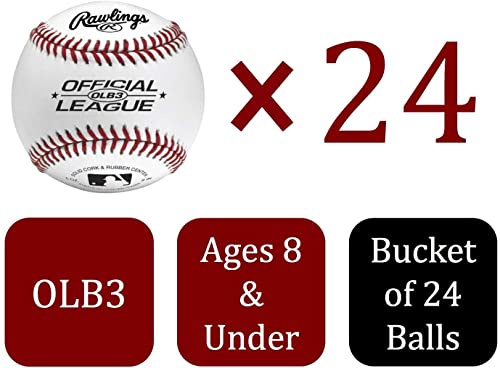 Rawlings | Official League Recreational Use Practice Baseballs | Youth/8U | OLB3 | Bucket | 24 Count by Rawlings - Image 2