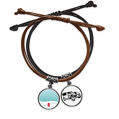 Bracelet de main Neige Vingt-Quatre en cuir minibus, un cadeau solaire unique