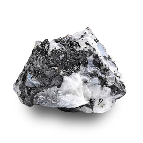 1.57'-2.3' Moonstone Raw Stones 1PC, Gemstones Raw Stones and Healing Crystals,Hand Carved Natural Pocket Raw Stone for Decoration Tumbling,Garden