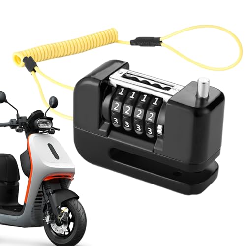 Candado de freno para bicicletas, cerradura de combinación de 4 dígitos para bicicletas eléctricas y bicicletas | Accesorios para bicicletas eléctricas motocicletas y bicicletas