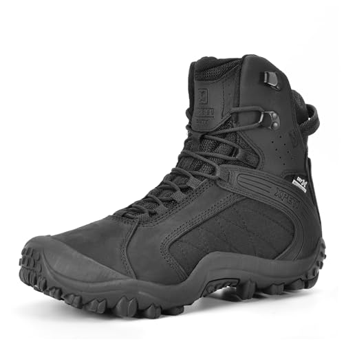 XPETI DUTY Men's Raptor Waterproof Leather Tactical Boots Black,13