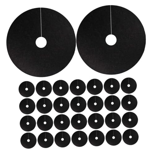 Holibanna Control Fabric 30pcs Plant Mulch Ring for Garden Non-Woven Tree Mulch Pad Plant Protector for Cabbage Plant Collar