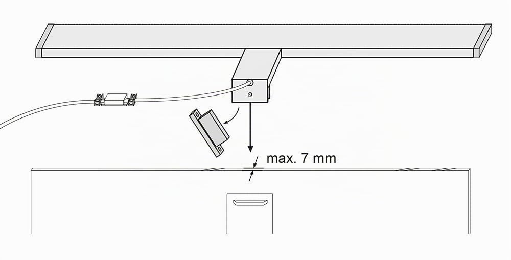 SEBSON® LED Lampada da Specchio per Bagno 78cm, IP44, Lampada Morsetto + Armadio, Bianco Neutro 4000K, 15W, 1100lm - 780x108x44mm
