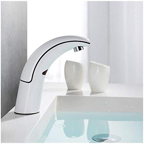 Robinet salle de bain eau chaude froide en ABS blanc avec réglage précis de la température