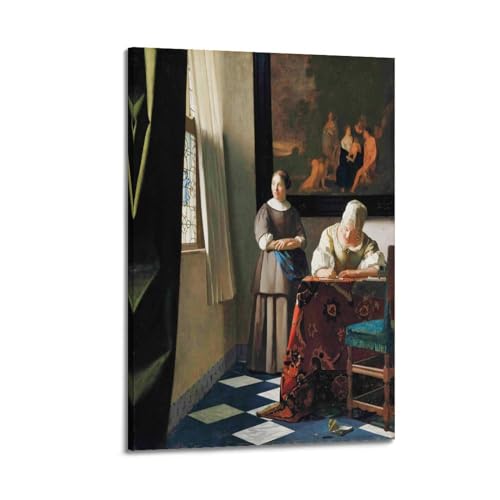 Toile Johannes Vermeer pour sublimer un mur vide, décoration murale de chambre 20x30cm