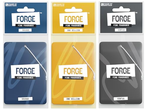 Car Air Freshener for Men Triple Pack - Inspired by Dior Sauvage Paco Rabanne 1 Million & Creed Aventus - Long Lasting Hanging Car Perfume - Odour Eliminator Auto Deodoriser - UK Aroma Essentials