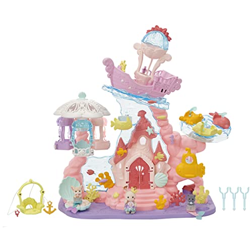 Sylvanian Families - Le château des sirènes - 3 figurines et 30 accessoires - Plongez dans l'univers de la famille Sylvanian - Figurines miniatures - Jouet enfant 3...
