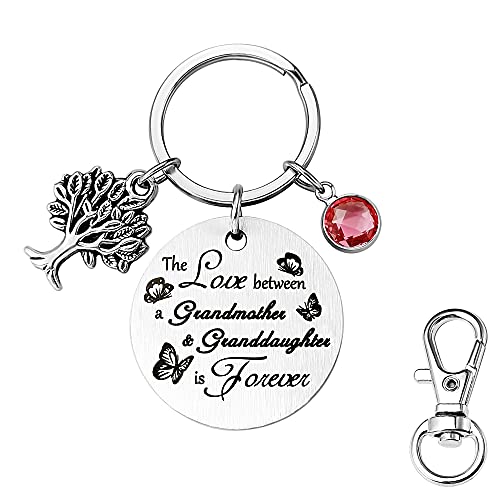 Amatolove, portachiavi con scritta "The Love Between Granddaughter is Forever", regalo di compleanno per nonna portachiavi