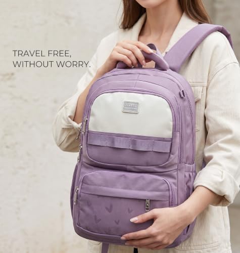 Image of ADSON kawaii Girls Travel School Bag|Backpack Of Large Capacity Aesthetic Stylish Girls Korean Laptop Bag Rucksack for School |College Bags Cute Bookbag for Teens Water Resistance 18 Inches