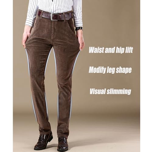 Men's Classic-Fit Corduroy Pant Cotton Flat Front Relaxed Straight Fit Stretch Fall Winter Casual Chino Trouser2