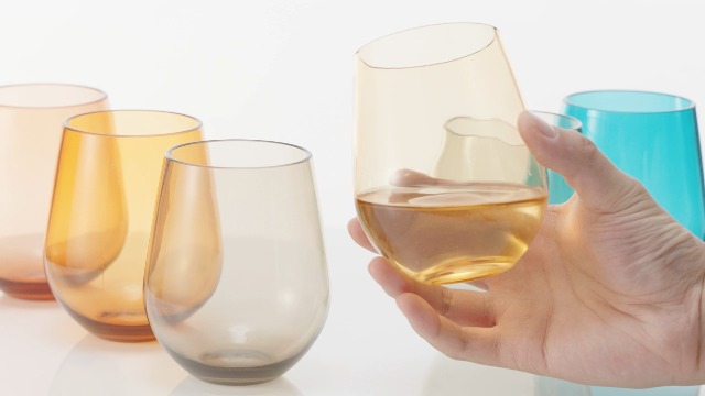 Amazon.com | Khen European Style Shatterproof Tritan Stemless Wine