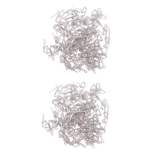 IMIKEYA 200paquetes Ganchos De Cortina Metálicos Accesorios Resistentes para Cortinas De Baño y Draperías Fáciles De Instalar y Duraderos Color Plata