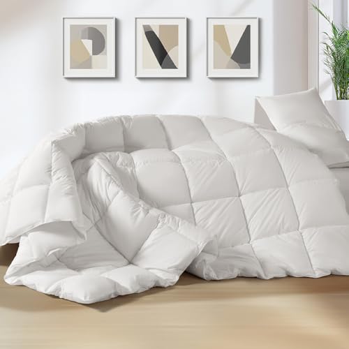 THX9ZRNM 75% Canadian Goose Down Comforter King Size, Soft 100% Cotton Fabric, 850 Fill Power All...