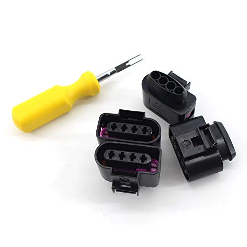 Arotom Engine Ignition coil plug and Tool Ignition Coil Female Module Connector Modular Ignition Coil Pigtail Harness Plug Fit for Volkswagen Fit for Audi Fit for Skoda