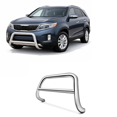 Image of Black Horse A Bar No Skid Plate Stainless Steel Compatible with 2013-2016 Hyundai Santa Fe|2014-2016 Kia Sorento-BBHYSA13SS