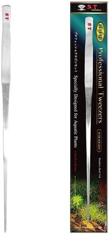 S.T. International Stainless Steel Straight Aquatic Plant Tweezers, 15-Inch