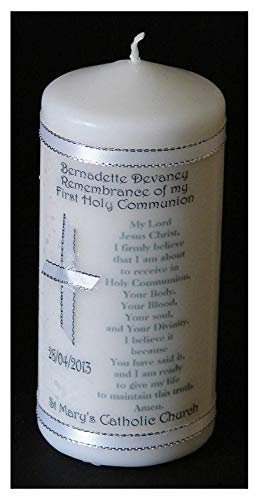 Candle First Holy Communion Personalised Gift for Boy