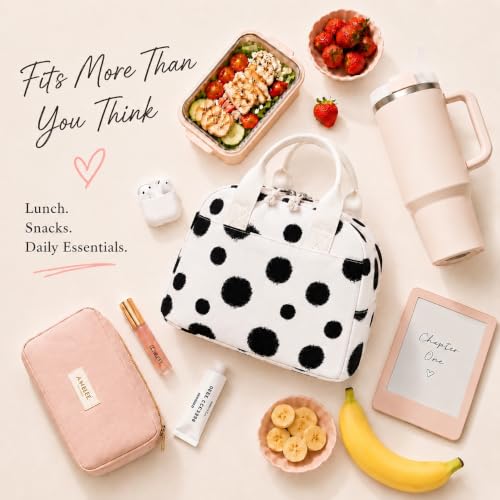Image of LOVELYWIND Lunch Box for Women Cute Lunch Bags for Women Lunch Tote Bags Reusable Insulated Lunch Box Large Capacity Reusable Insulated Cooler for Work or Travel Gifts or Beach