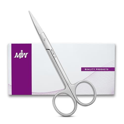 MJW Nail Scissor for Women – Stainless Steel Straight Toenail & Cuticle Trimming Tool, Multi-Use Grooming Scissor for Beard, Nose & Ear Hair